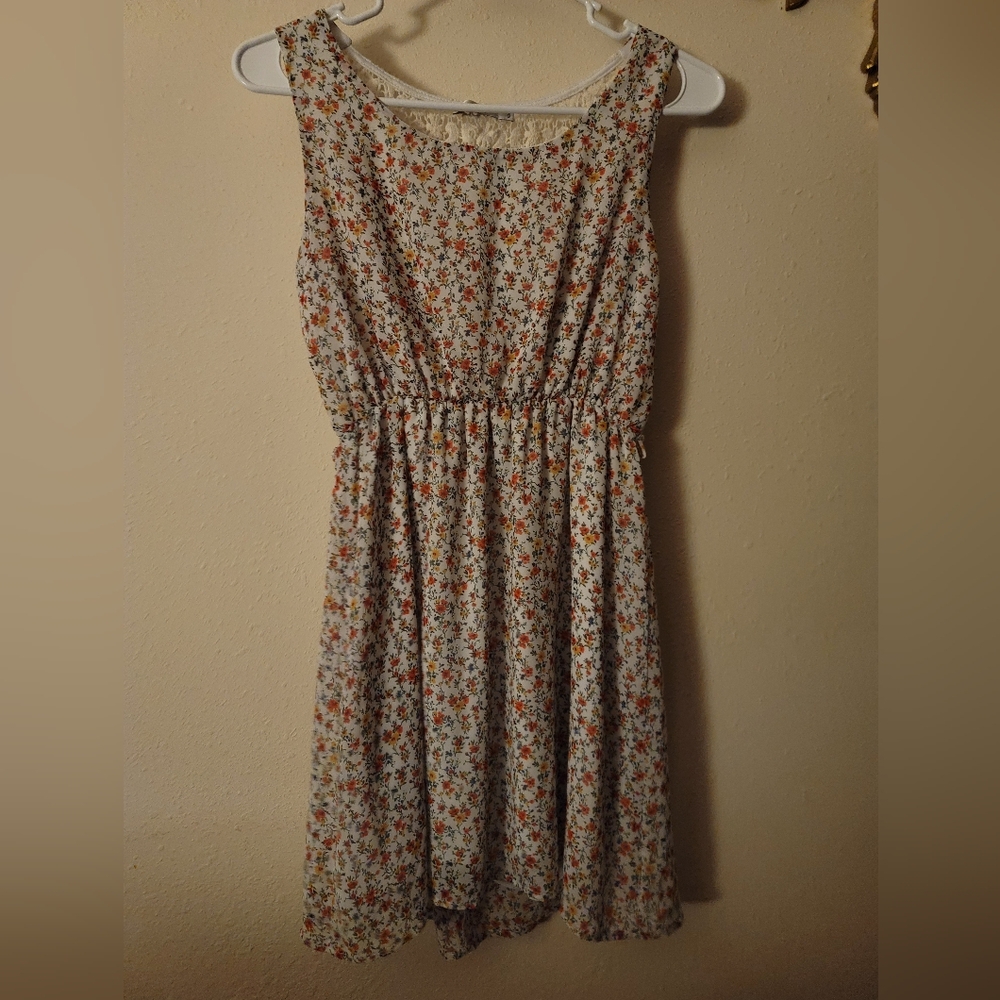 Papaya Black Mini Sundress Sleeveless Scoop Neck